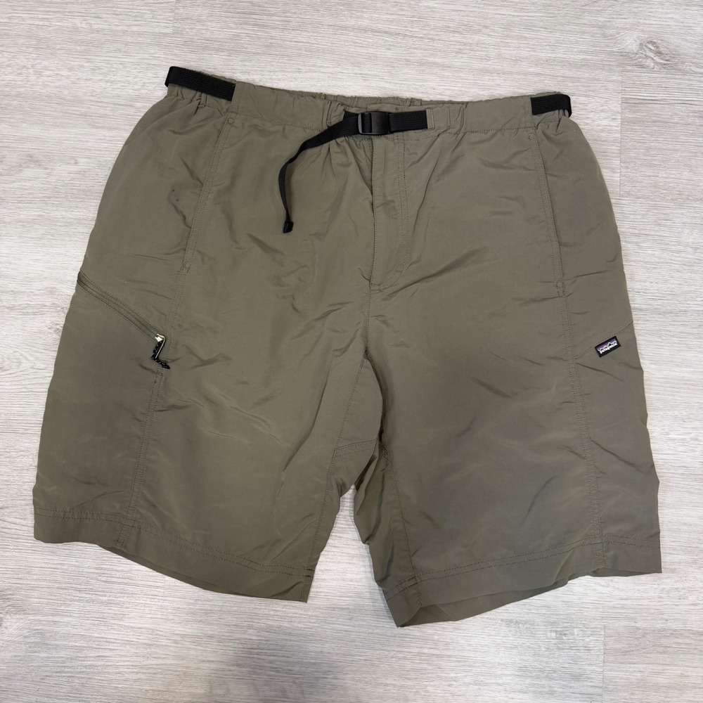 Patagonia Mens Gi III Hiking Shorts XL Green Nylon Belted Cargo